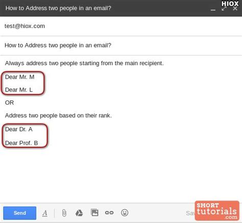 How To Address Multiple People in an Email .